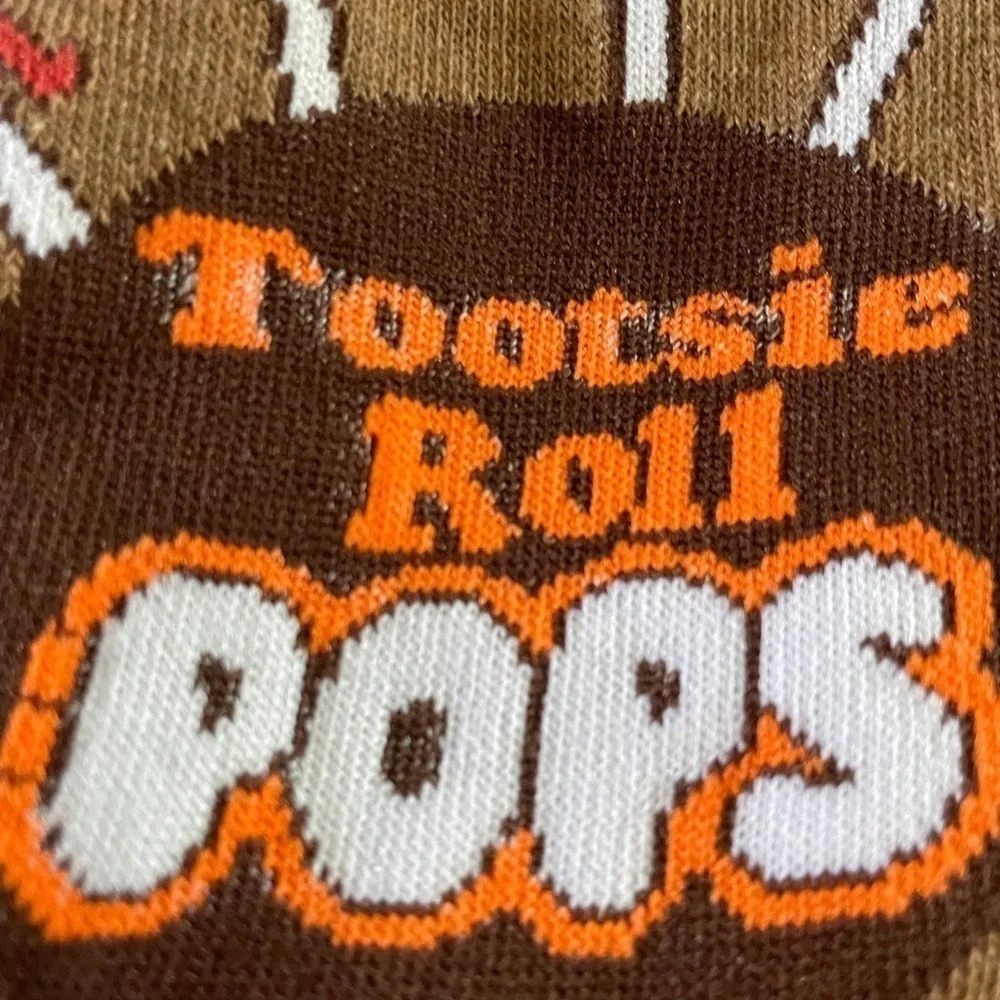 Tootsie Roll pops food novelty men’s crew socks